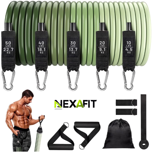 NexaFit™ FlexForce 150 - Ultimate 11-Piece Professional Resistance Set