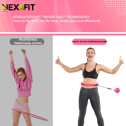 Hula Hoop Fitness Gear W/Counter - Abs Workout, Weight Loss &amp; Burn Fat (Smart Weighted Hula Hoops, Stomach Exercises)